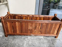 晶琳 防腐木户外花盆实木花箱碳化木花槽室内庭院大号种植盆实用美观 平板款长100*宽30*高40cm 实拍图