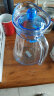 乐美雅冷水壶玻璃凉水壶水杯家用大容量耐热水壶饮料果汁扎壶 冰蓝鸭嘴壶（1.3L） 实拍图