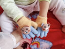 欧育 儿童手套宝宝婴儿冬季保暖仿貂绒男女童卡通可爱幼儿五指B1598 黄蓝小熊（建议年龄0-3岁） 晒单实拍图