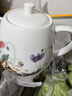 金岚玉 现代中式珐琅彩虞美人骨瓷茶壶大号小号单壶沏花茶壶带过滤小孔 虞美人草-长富宫壶-中号 实拍图
