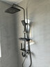 律川浴室淋浴花洒套装钢琴键普通浴室卫浴淋浴器全套一体式一整套增压 冷热【圆管 数显】奶油风 实拍图