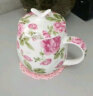 瓷秀源（cixiuyuan） 水杯陶瓷杯创意情侣杯子马克杯带盖带勺陶瓷骨瓷咖啡杯 胖杯金箔玫瑰 实拍图