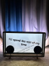 CC&JBL 透翅蝶悬浮歌词字幕音响透明壁画照片无线蓝牙音箱桌面HiFi网红动态滚动字体适用于手机 21.5寸黑色智能版 实拍图