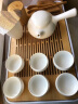 品茶客 全季酒店同款茶具套装陶瓷定窑哑光日式旅行茶具套装带茶盘  1壶2杯1方盘1竹罐 实拍图