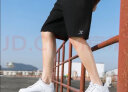 特步运动套装男装短裤男夏透气速干冰丝感跑步宽松男士T恤健身休闲服 黑色（两件套) M/170 晒单实拍图