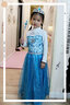 格瑞芬 【三件套】万圣节服装儿童女孩艾莎冰雪公主披风装饰品 万圣节道具节日表演舞台服饰玩具 艾莎M码（身高110~120cm） 实拍图