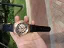 ZEMO泽默男士手表十大品牌名表镂空全自动机械表瑞士轻奢休闲防水名表 奢华玫金黑皮 实拍图