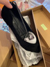朴尼斯 Pounise 单鞋女韩版大码船鞋平底柔软 PQM-02 黑色 42/260(1.5)  实拍图