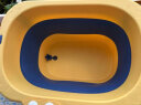 世纪宝贝（babyhood）儿童折叠浴桶 婴儿洗澡盆 宝宝游泳桶 带电子水温计 330洛克黄 实拍图
