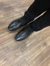 花花公子 男士皮鞋男鞋商务正装（内增高6cm）休闲鞋青年皮鞋英伦皮鞋防滑 8106黑色(不增高) 43 实拍图