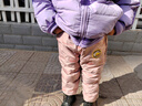 WALNUT DUCK小黄鸭儿童冬季加厚束脚长裤新款休闲保暖冬装轻薄羽绒裤潮FK939 粉色 120 0（建议身高110-120） 实拍图