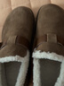 达芙妮羊羔毛勃肯鞋女平底加绒秋冬毛毛鞋新款东北加厚棉鞋 卡其色 加绒2cm 36 标准码 实拍图