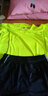 亚当彼得运动套装男士夏季套装跑步运动服速干衣套装夏天男休闲两件套薄款 荧光绿 套装 XL 建议体重120-140斤 实拍图