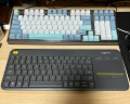 罗技（Logitech）K400 Plus 键盘 无线键盘 办公键盘 带触摸板 优联 黑色 带无线2.4G接收器 实拍图