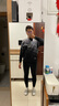 兰帕达5~10°秋冬骑行服男公路自行车骑行长袖上衣防风抓绒保暖外套静寂 静寂外套+防风抓绒长裤 2XL （160-179斤） 实拍图