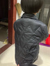 雪中飞童装儿童羽绒服秋冬新款男童中大童女童网格衬衫式轻薄羽绒服 黑色 110 实拍图