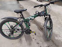 Jeep吉普折叠山地车自行车成人男女碟刹变速单车双减震学生便携车战神 路虎军绿十刀轮 27速 26英寸 实拍图