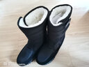 艾索维（E.SOV）防水棉鞋防滑中筒靴雪地棉加厚保暖雪地靴男女情侣同款 黑色(含羊毛加厚内里) 36 实拍图