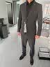 罗蒙定制新郎西服套装男士商务职业正装结婚礼服休闲英伦风修身西装男 两件套-中灰色西服+西裤 (送胸针+口袋巾) XL 码(适合125-135斤) 实拍图