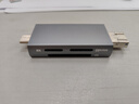 JJC USB3.0读卡器 适用于华为手机NM卡 SD/TF卡高速多合一OTG支持Type-C安卓苹果16/15读取存储卡配件 商务灰 Type-C+USB+Micro B口 实拍图