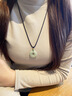 中国黄金（CHINA GOLD）次日达足金转运珠和田玉平安扣吊坠男女款玉佩项链生日礼物送女友 平安扣项链+金珠约0.16g【玫瑰礼盒】 实拍图