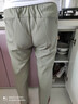 琢蔲3510夏薄款休闲裤女宽松哈伦裤松紧腰女裤子短款九分裤高腰小脚裤 豆绿色 L 实拍图