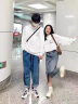 love legend情侣装卫衣秋冬男女同款新款百搭休闲圆领宽松外套学生班服定制 (小白男) 白色 L(建议120-140斤内穿) 实拍图