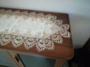 泰绣 尖角桌旗欧式电视柜旗蕾丝餐垫长柜桌布茶几装饰梳妆台盖布鞋柜布茶席小盖巾 浅褐色 40*120cm 实拍图