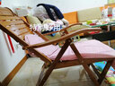躺椅阳台家用休闲摇摇椅大人户外午休竹摇椅老人成年人专用摇摇椅藤椅懒人庭院折叠椅逍遥椅竹椅子 茶色宽片加长升级款【赠送冬季厚垫】 实拍图
