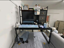 德机床上电脑桌大学生懒人书桌书架宿舍神器钢架床头电脑桌 【书架款】黑架+黑柳木色 实拍图