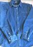 歌世爵春秋季新款帅气翻领牛仔衬衫男外套休闲水洗青年牛仔外套纯色潮 深蓝色 XL 实拍图