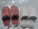果洛菲日式春秋冬家居室内家用软底地板情侣条纹棉拖鞋男女 实拍图
