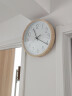 NITORI宜得利家居 家用钟表挂钟客厅现代简约35.8cm扫秒实木挂钟 自然色 实拍图