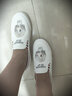 凯威六超新款懒人一脚蹬帆布鞋女学生夏季鞋卡通涂鸦韩版平底布鞋 美女二号 白色 37 实拍图