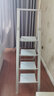 格美居（GEMJU）扶梯家用梯子人字梯加厚多功能铝合金折叠铝梯稳固宽踏板室内 珠光白 四步梯 全踏板宽20CM 实拍图