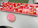 摩天手（Mofii） sweet无线键盘鼠标套装女生可爱笔记本电脑办公打字机械手感键盘复古圆键帽无限键盘 心悦混彩粉+鼠标垫 实拍图