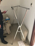 灿智不锈钢晾衣架落地加厚折叠室内外晒衣杆阳台晒被子凉衣服挂衣架 镀锌2.4米【可伸缩*三杆】挂钩 实拍图