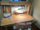 京东京造儿童学习桌椅 儿童书桌椅套装 榉木三层学习桌 写字桌 1.2m粉 实拍图