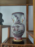 傲世小号新中式钧瓷窑变陶瓷器花瓶工艺品客厅摆件家居酒柜玄关电视柜 中号窑变山水双耳瓶（配旋转底座） 实拍图