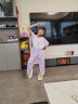 迪士尼（Disney）女童夏装休闲套装2024新款时髦洋气儿童夏款中大童短袖运动两件套 兔子短袖拼接套装-紫色 140cm 晒单实拍图