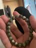 彩荷原生态石玉料星月菩提阴绿皮手串高密度男女单圈手链佛珠盘玩念珠 【素圈10x9mm】翡翠绿阴皮星月 实拍图