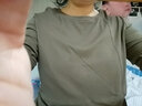 蕾诺希 2024春季新款韩版简约纯色百搭上衣外穿打底衫长袖t恤女秋衣9991 军绿色 L 实拍图