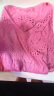汇诗尚春秋新款镂空长袖针织衫女套头V领上衣宽松洋气外出内搭打底毛衣 粉色 3XL 145-160斤 晒单实拍图
