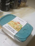 茶花（CHAHUA） 茶花保鲜盒带盖冰箱收纳盒长方形食品冷冻盒厨房收纳塑料储物盒 【830ML】蓝色三个装 实拍图