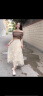 黎依奴（LISLAVE）植绒网纱半身裙女季2024中长款显瘦垂感纱裙仙仙女百褶裙 白色（8692-裙长82） 均码 晒单实拍图