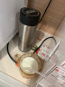 德颐（DEYI）DE-320触摸彩屏全自动咖啡机/家用商用办公室/现磨豆一键意式美式花式咖啡自动奶泡自动清洗双锅炉 白色 咖啡机+奶罐组合 实拍图