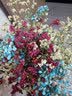 爱满（AIMAN）满天星天然干花花束ins网红生日 新房装饰摆件风干真插花家居摆设 天蓝满天星+红水晶+黄水晶  【带M款花瓶】 实拍图