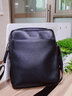POLO 男士单肩包多功能商务斜挎包头层牛皮时尚男包包041-P641 黑色 实拍图