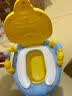 海豚星儿童马桶坐便器男小孩女宝宝婴幼儿专用训练厕所家用大便桶尿盆凳 普通款粉色PU垫  不冰PP +刷 实拍图