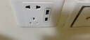 德力西（DELIXI）开关插座面板 CD812系列优雅白暗装墙壁工程建材86型电源插座面板 五孔带双USB 实拍图